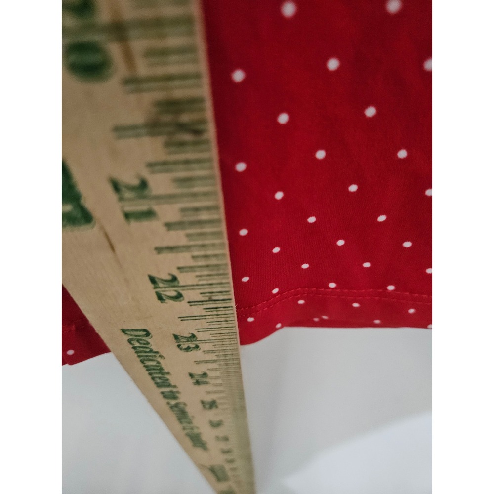Susan Graver Red Polka Dot Liquid Knit Crop Pants Womens MP Petite Pockets - Picture 6 of 8